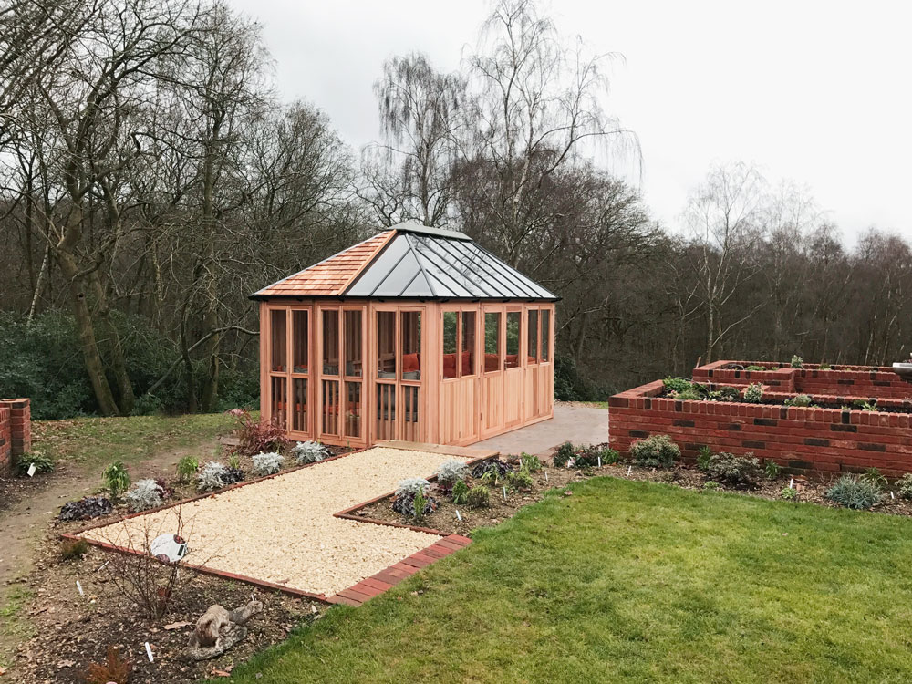 Cedar Shingle and Glass roof